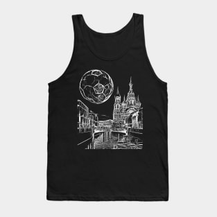 Soccer moon over russia Tank Top